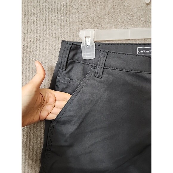 Carhartt Rugged Flex Loose Fit Canvas Work Shorts Womens 12 Gray NEW - Picture 2 of 11